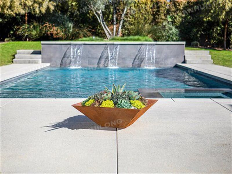 Customized corten steel water feature New Zealand-Corten Steel Garden ...